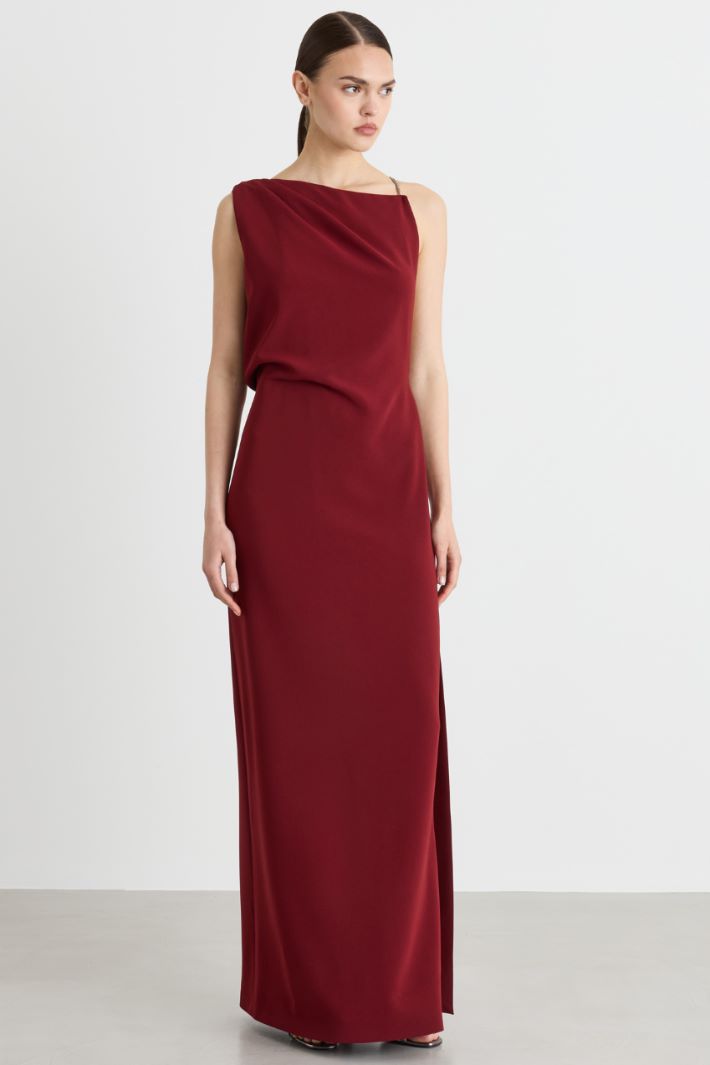Robe bustier en cady - BORDEAUX - Intrend - 2