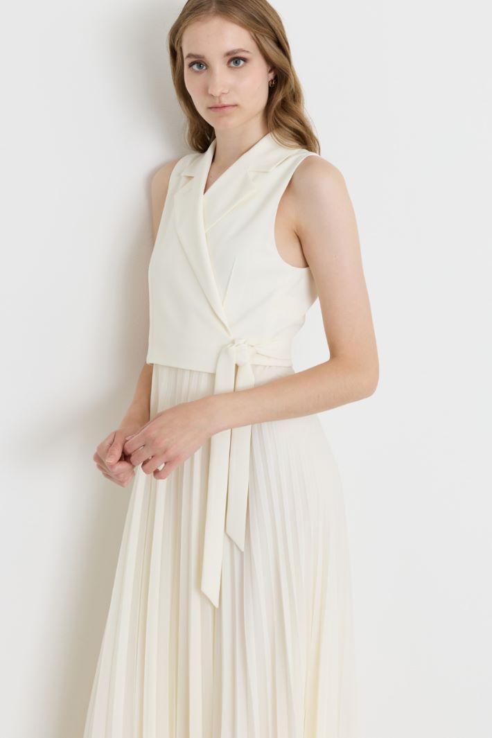 Abito plissettato - BIANCO - Intrend - 3