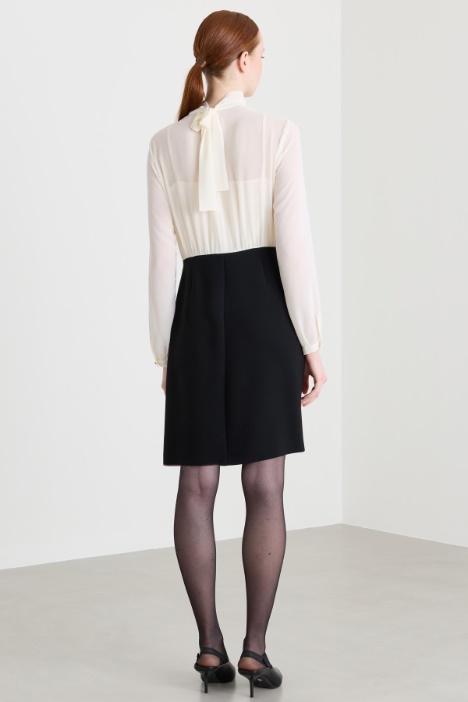 Abito in georgette e cady
