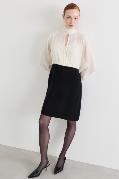 Abito in georgette e cady