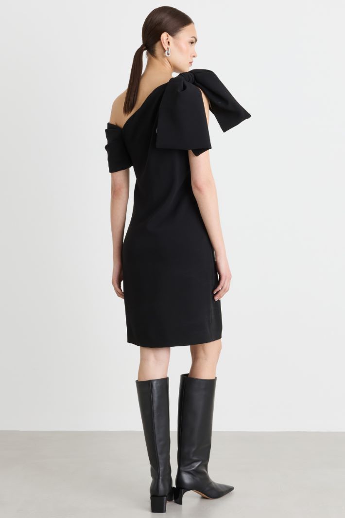 Cady dress with oversized bow - BLACK - Intrend - 4