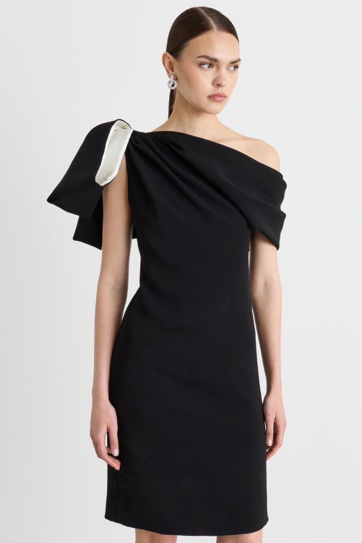 Cady dress with oversized bow - BLACK - Intrend - 2
