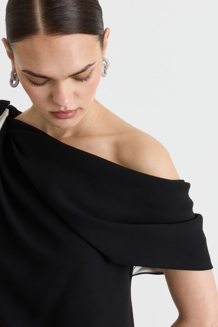 Cady dress with oversized bow - BLACK - Intrend - 3