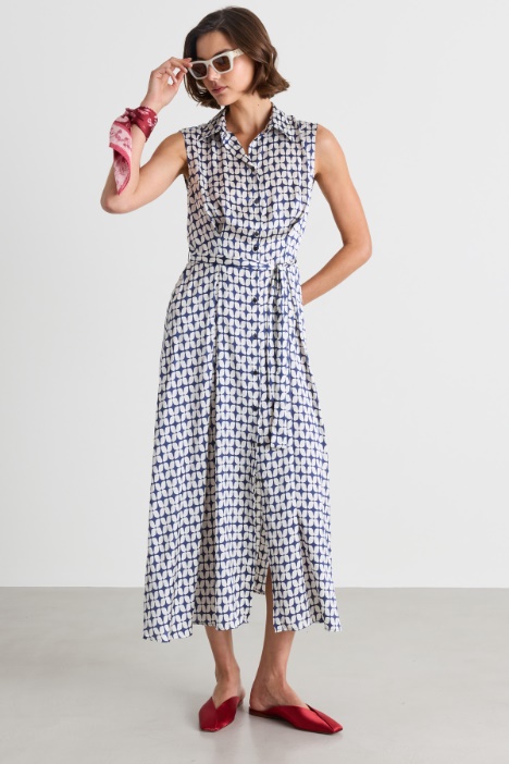 Sleeveless shirt dress - Intrend