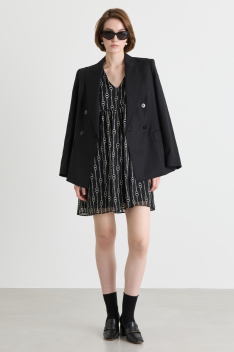 Animal-print crépon dress - Intrend