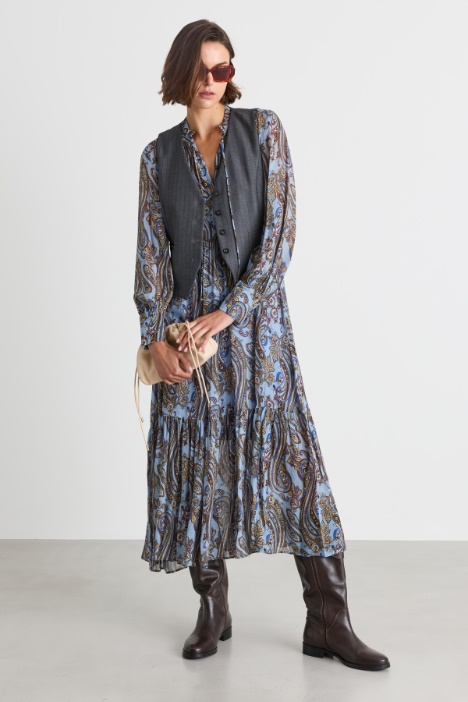 Langes Georgette-Kleid - Intrend