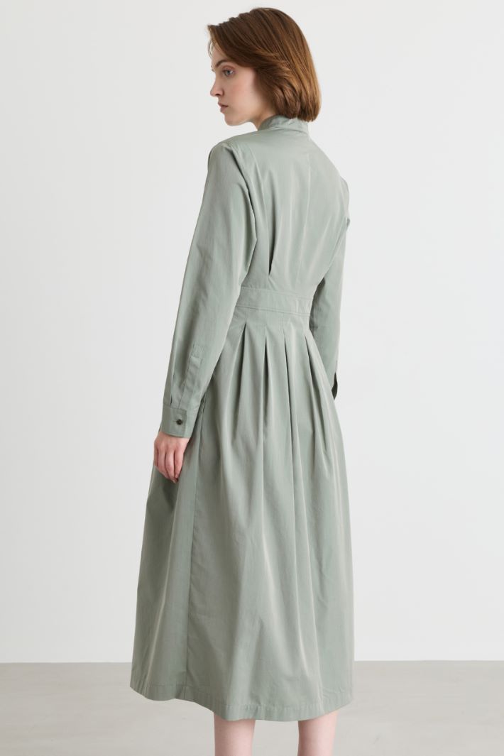 Taffeta shirt dress - GREEN - Intrend - 4