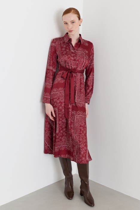 Abito in twill stampato