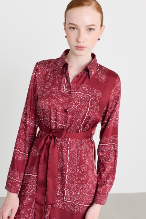 Abito in twill stampato