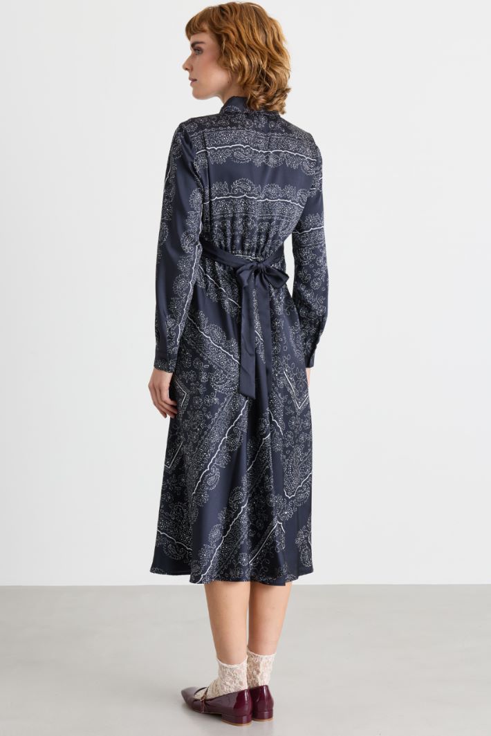 Abito in twill stampato - BLU - Intrend - 4