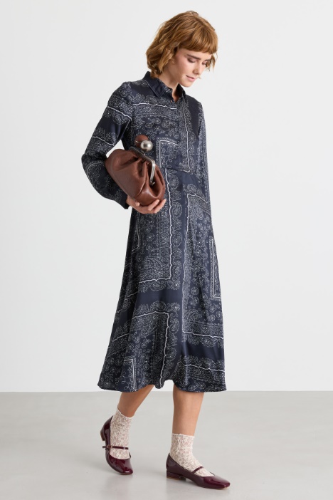 Abito in twill stampato - Intrend