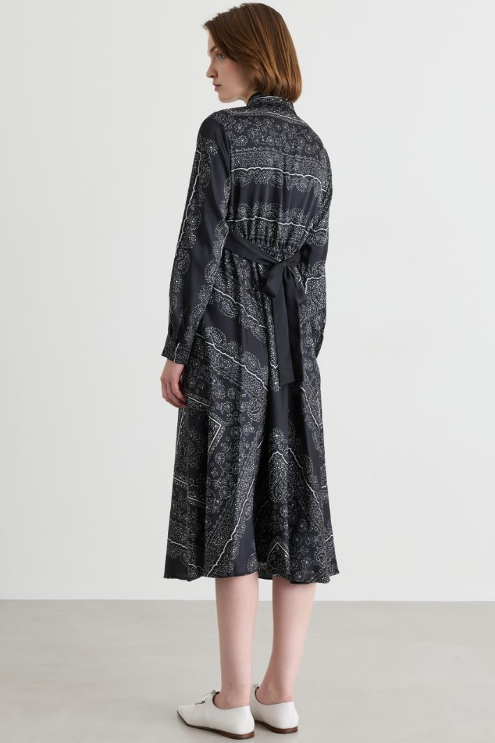 Abito in twill stampato - NERO - Intrend - 4