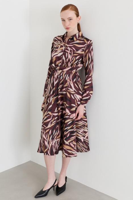 Abito in twill stampato