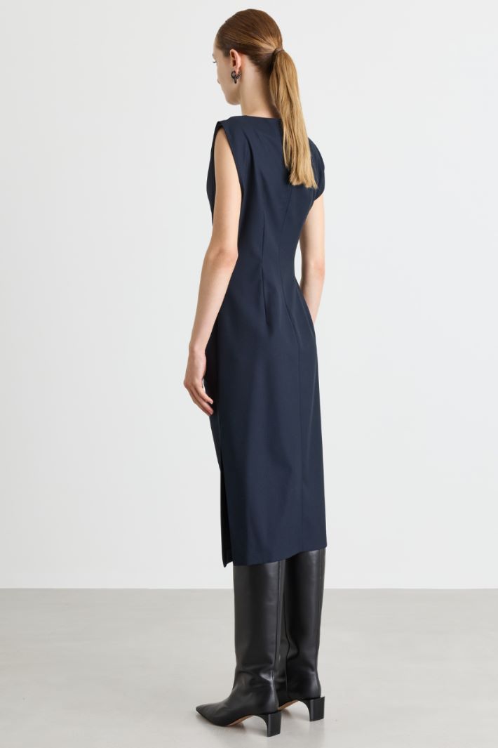 Abito drappeggiato - BLU - Intrend - 4