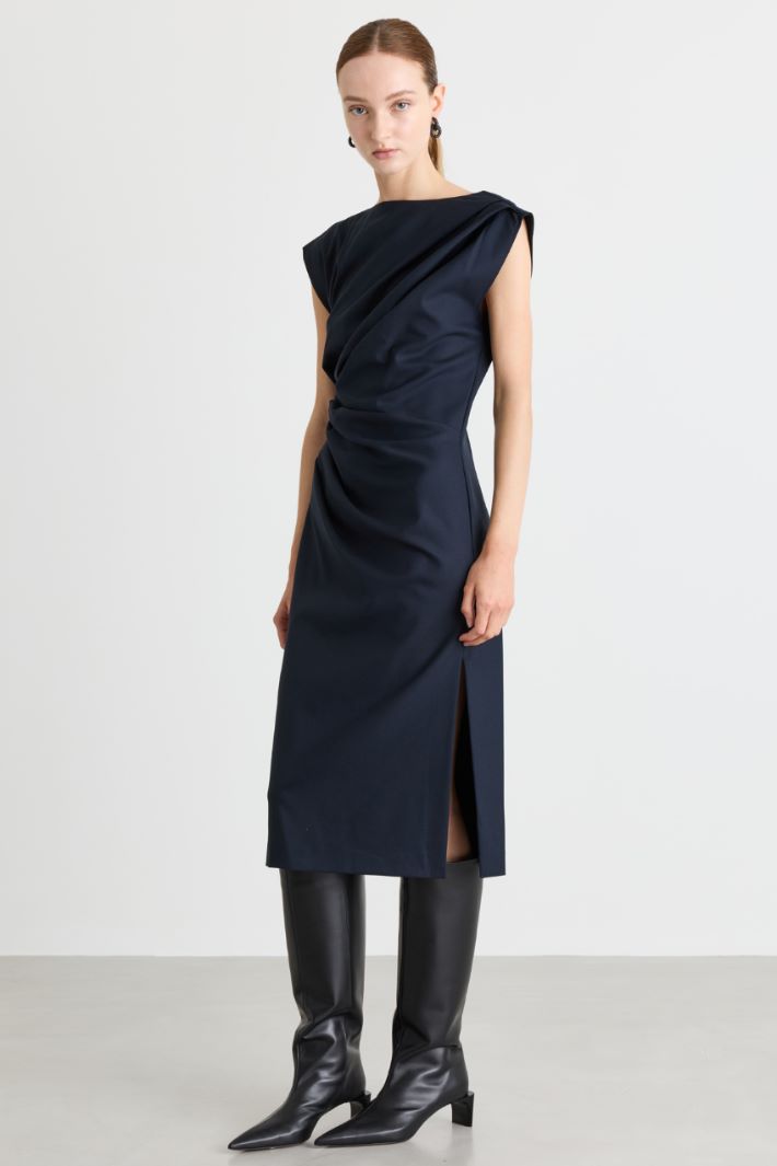 Abito drappeggiato - BLU - Intrend - 2