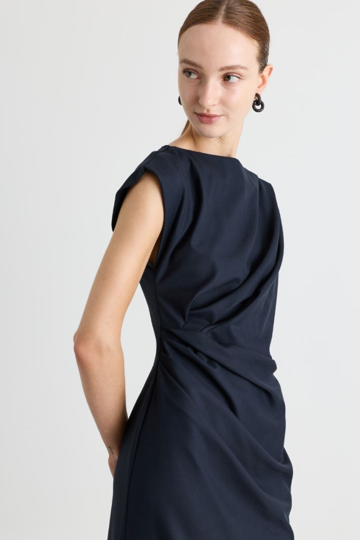 Abito drappeggiato - BLU - Intrend - 3