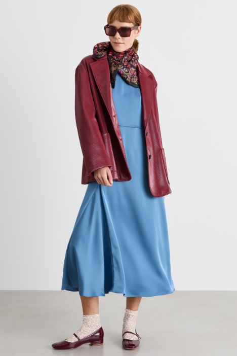 Satin midi dress - Intrend