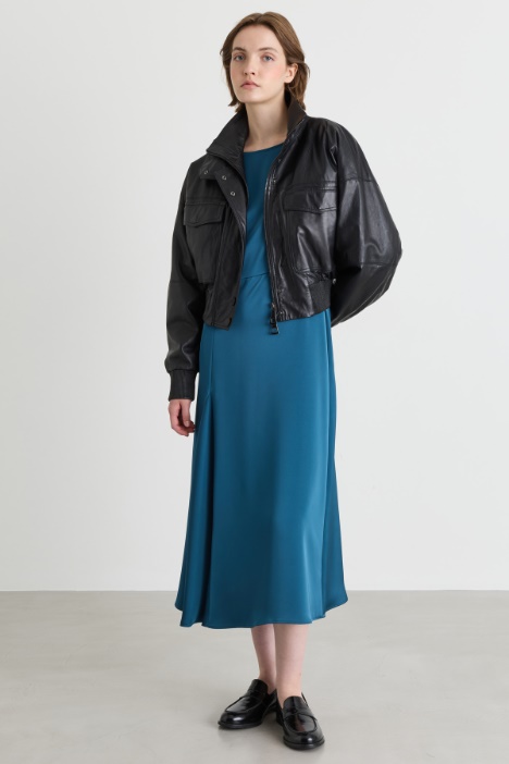 Satin midi dress - Intrend