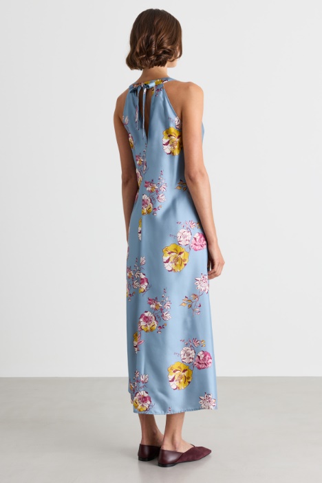 Abito in twill di seta floreale