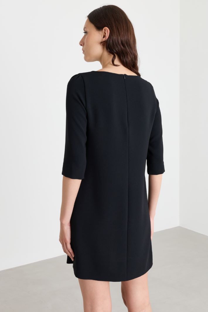 Short cady dress - BLACK - Intrend - 4