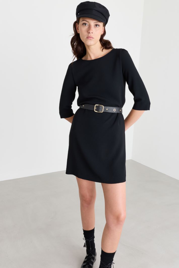 Short cady dress - BLACK - Intrend - 2