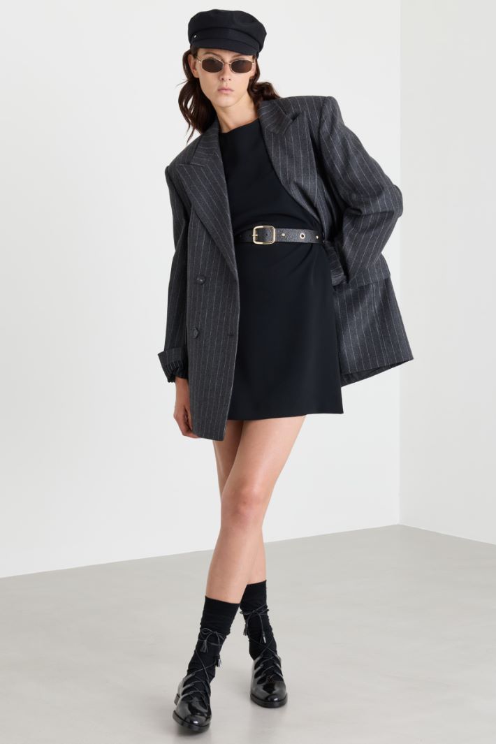 Short cady dress - BLACK - Intrend