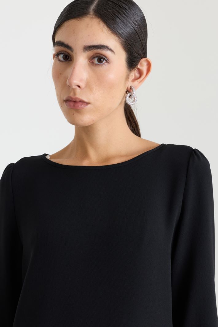 Short cady dress - BLACK - Intrend - 2