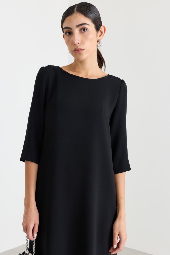 Short cady dress - BLACK - Intrend - 3