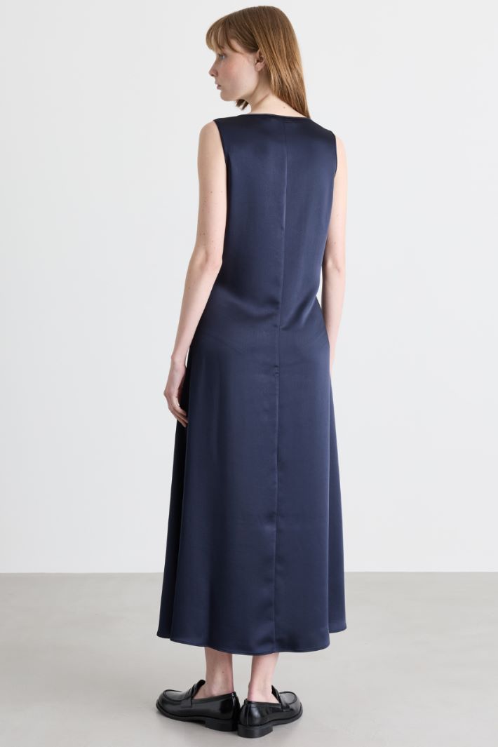 Abito fluido in raso - BLU - Intrend - 4