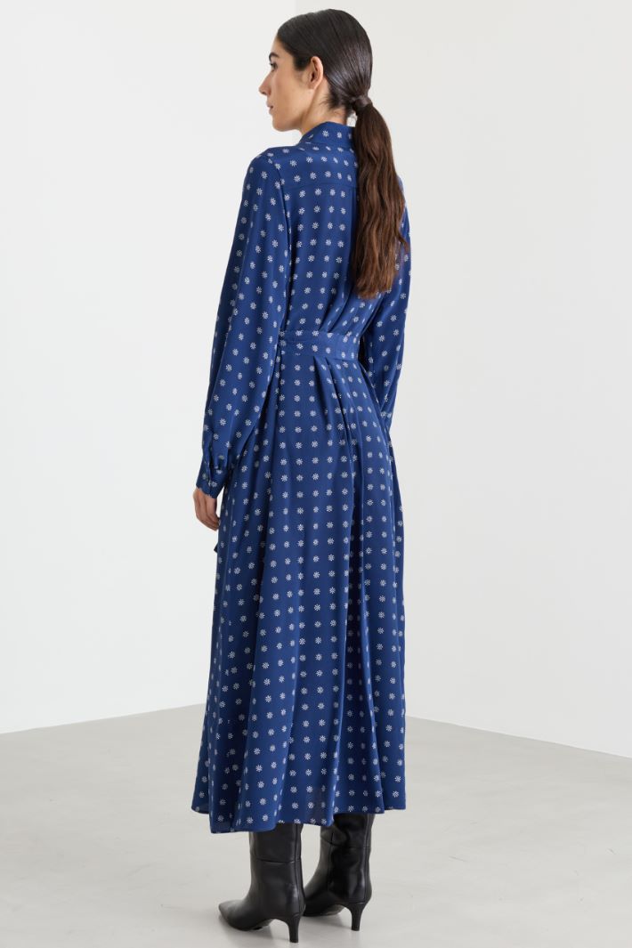 Printed shirt dress - BLUE WHITE - Intrend - 4