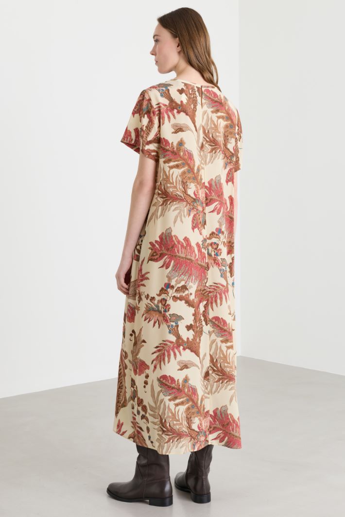 Vestido estampado con bolsillos - BEIGE - Intrend - 4