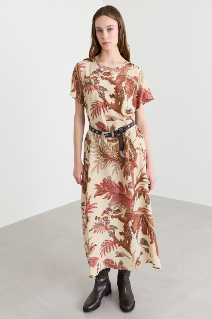 Vestido estampado con bolsillos - BEIGE - Intrend - 2