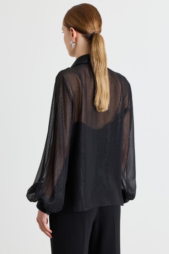 Chiffon blouse - BLACK - Intrend - 4