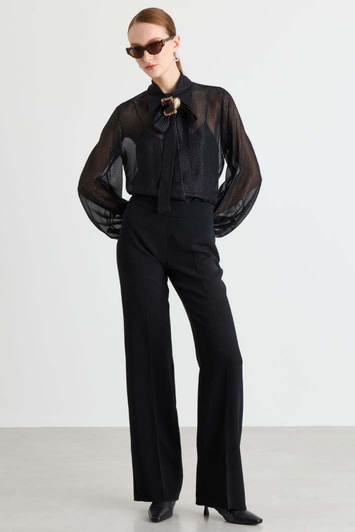 Chiffon blouse - BLACK - Intrend
