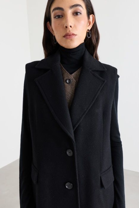 Cappotto smanicato in panno