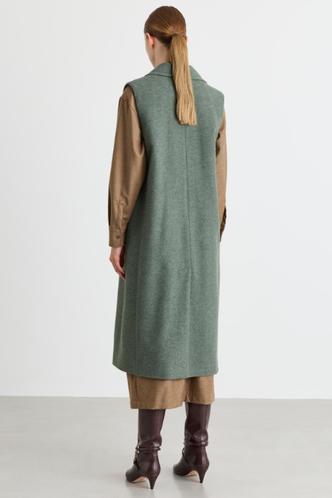 Cappotto smanicato in panno