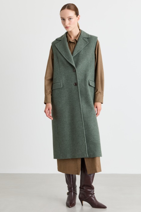 Cappotto smanicato in panno