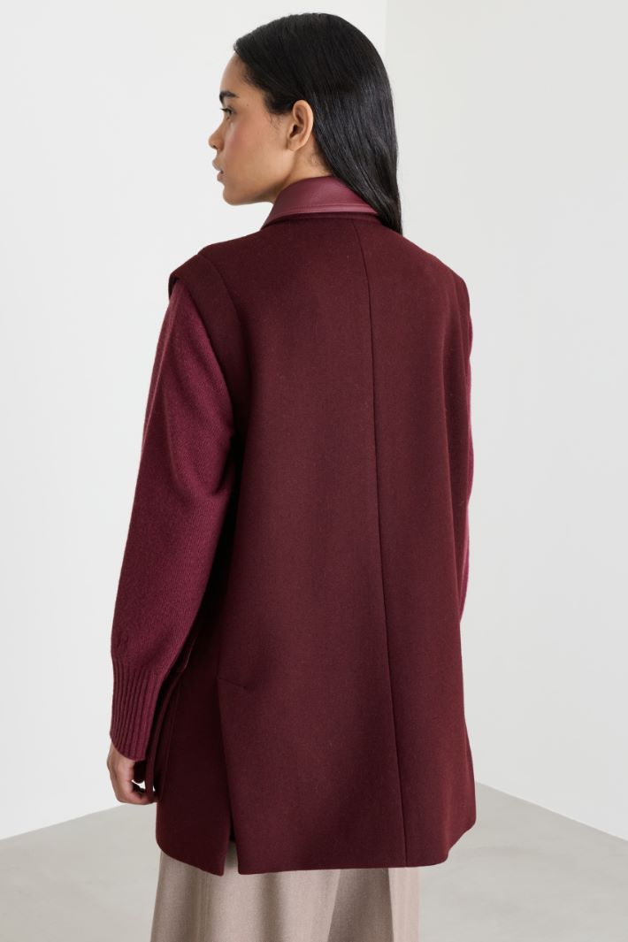 Long oversized gilet - BORDEAUX - Intrend - 4