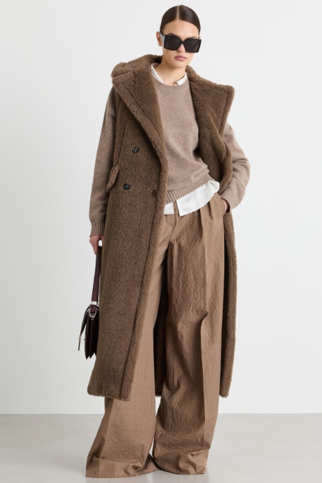 Double-Breasted Sleeveless Coat - Intrend