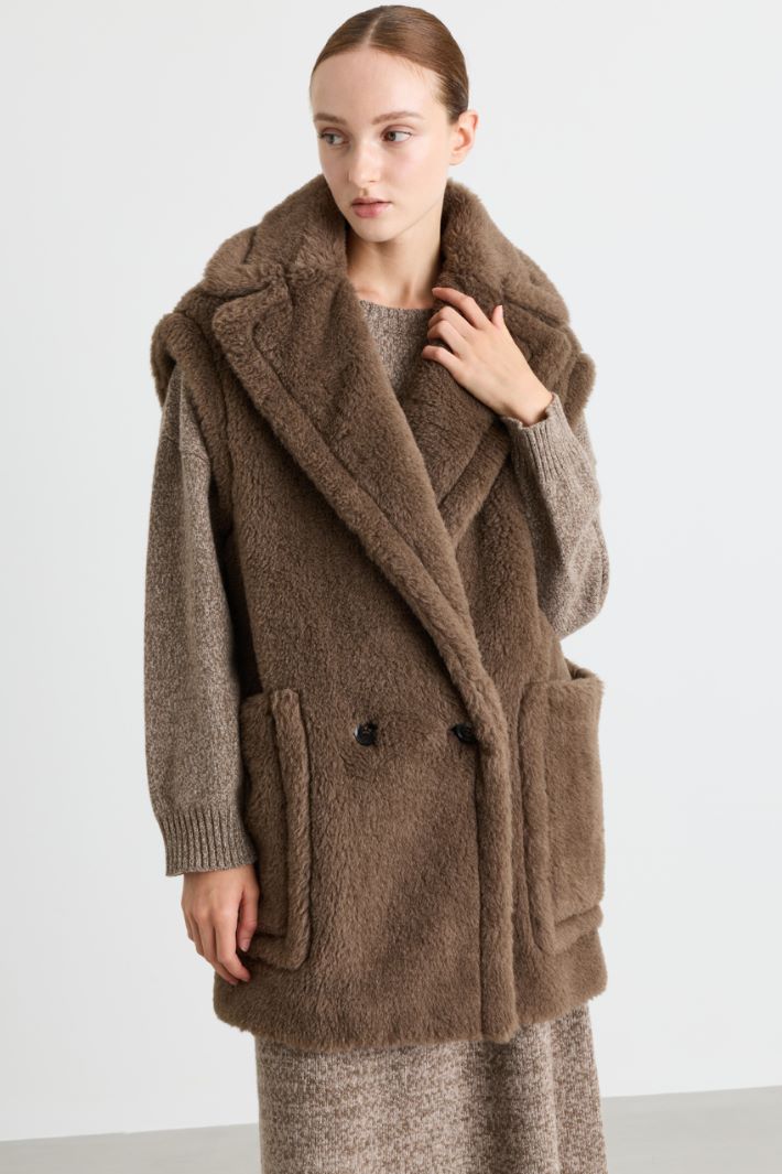 Weste mit Maxi-Revers - BRAUN - Intrend - 2
