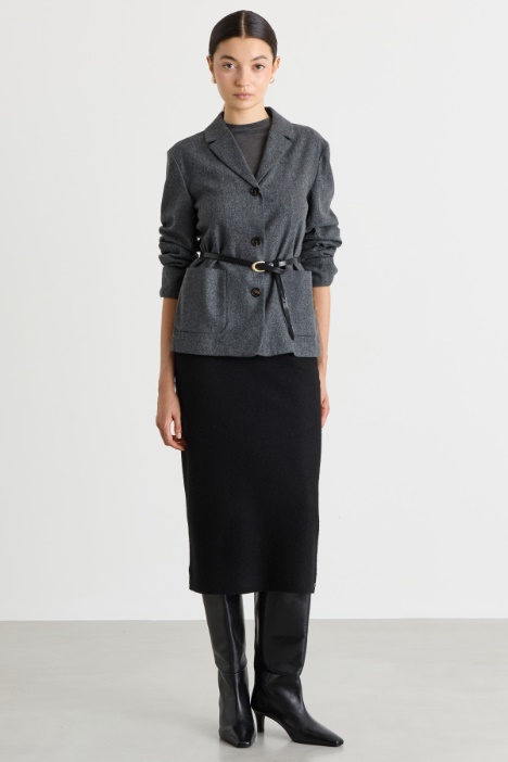 Straight-fit knit skirt - Intrend