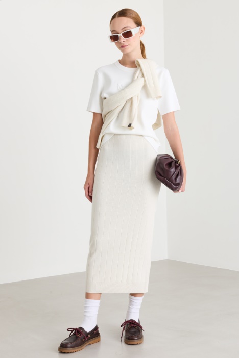 Knit midi skirt - Intrend