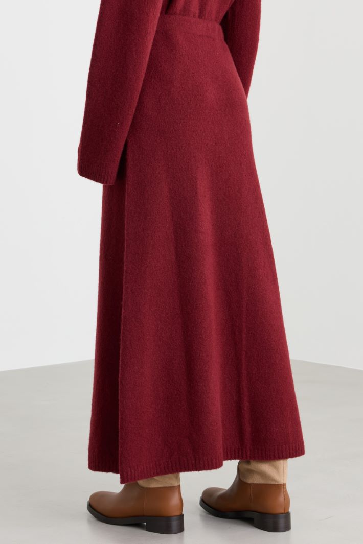 Long A-line Skirt - BORDEAUX - Intrend - 4