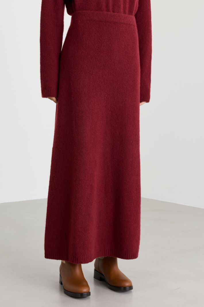 Long A-line Skirt - BORDEAUX - Intrend - 2