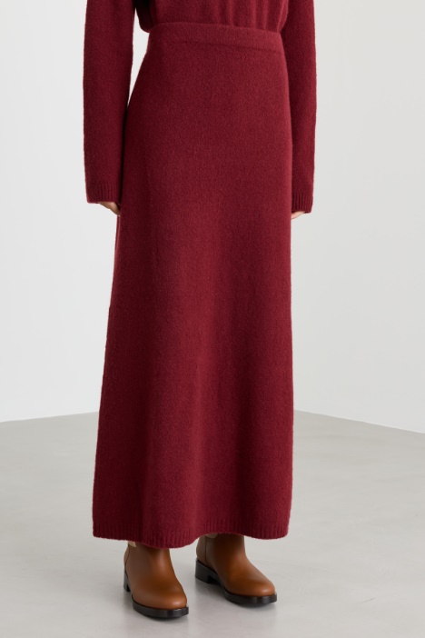 Gonna lunga svasata in cashmere