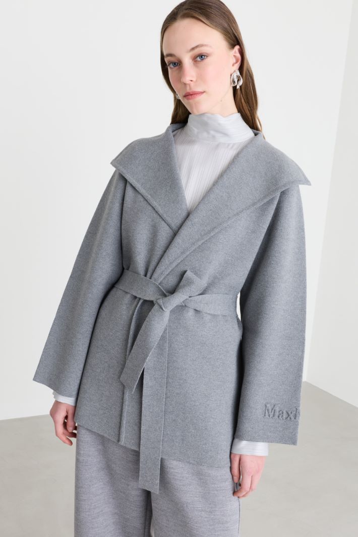 Flowing belted jacket - GREY - Intrend - 2
