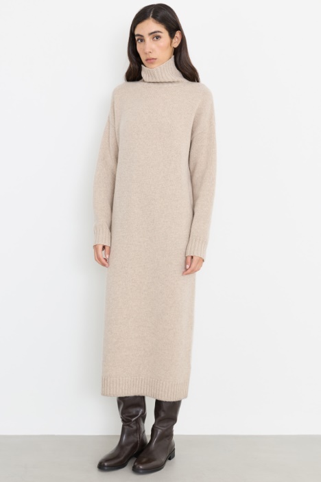 Abito dolcevita lungo in cashmere