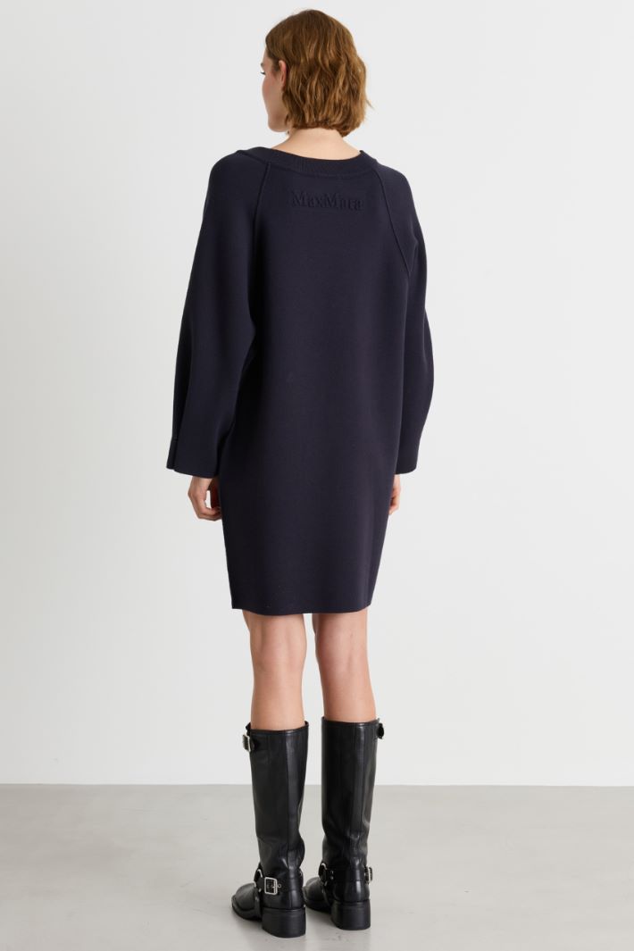 Abito corto in maglia di misto viscosa - NERO - Intrend - 4