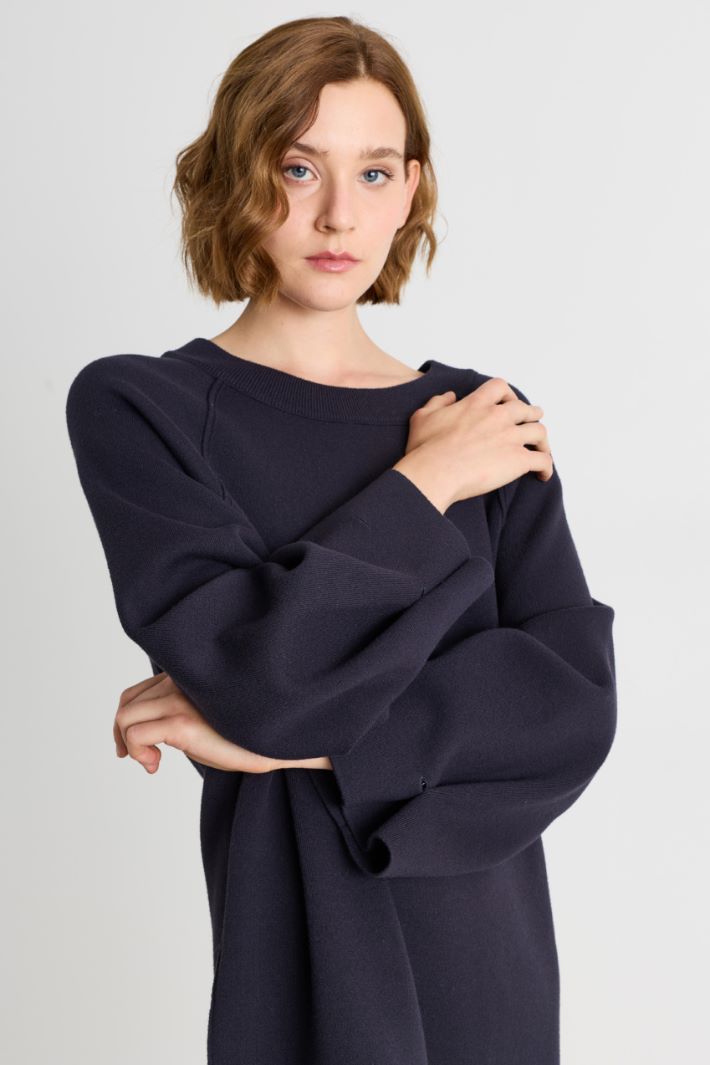 Abito corto in maglia di misto viscosa - NERO - Intrend - 3