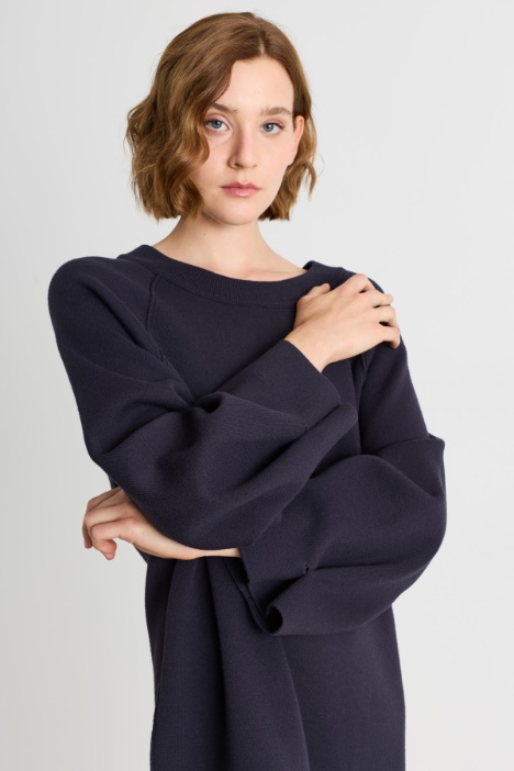 Abito corto in maglia di misto viscosa